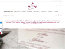 Tablet Screenshot of invitacioneselcedro.com